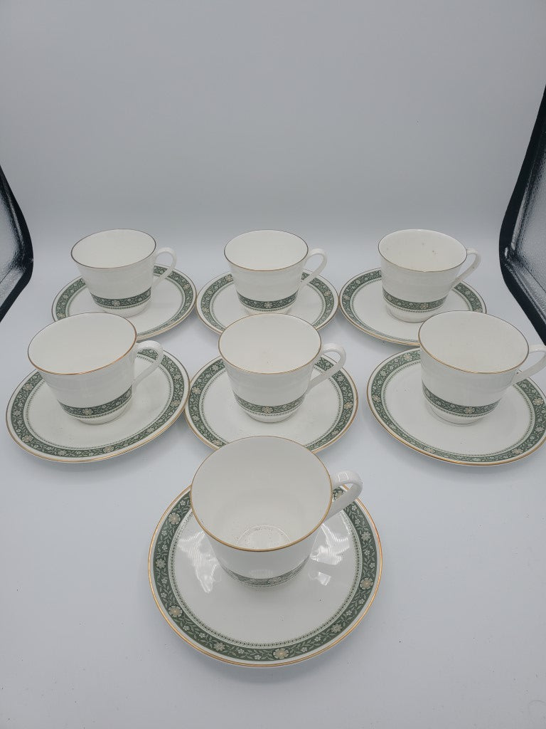 Set of 7 Royal Doulton Rondelay Cup & Saucer Sets LK