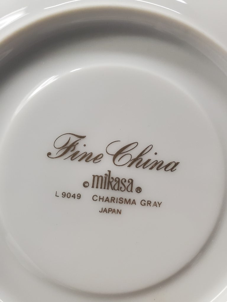 Mikasa Charisma Gray Cup & Saucer Set LK