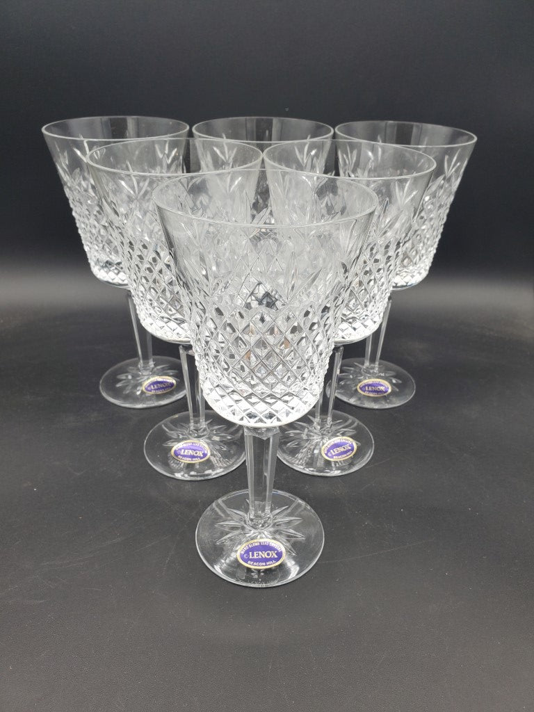Set of 6 Lenox Beacon Hill Water Goblets LK