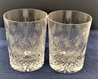 Set of 2 Waterford Millennium Series Double Old Fashioned (Peace)