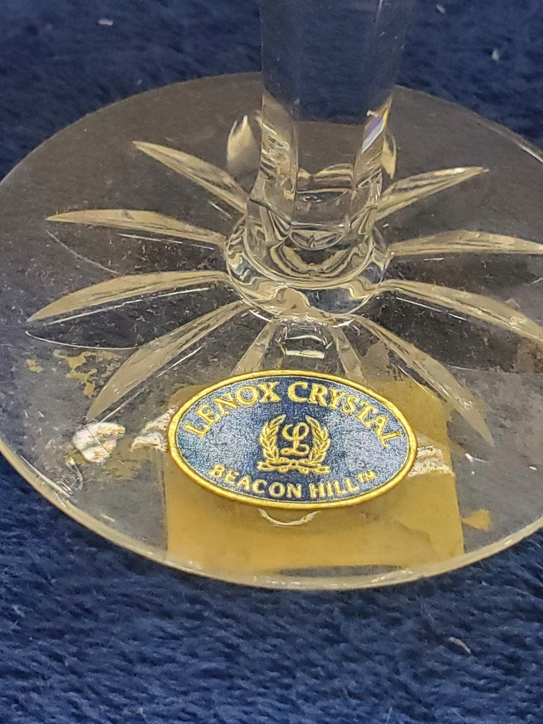 Set of 2 Lenox Crystal Beacon Hill Champagne/Tall Sherbets LK