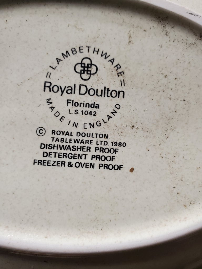Royal Doulton Florinda 10" Oval Vegetable Bowl LK