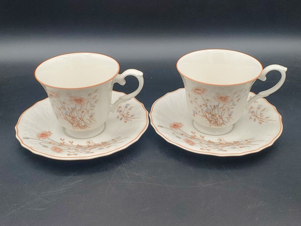 Set of 2 Royal Doulton Brienne Cup & Saucer Sets LK