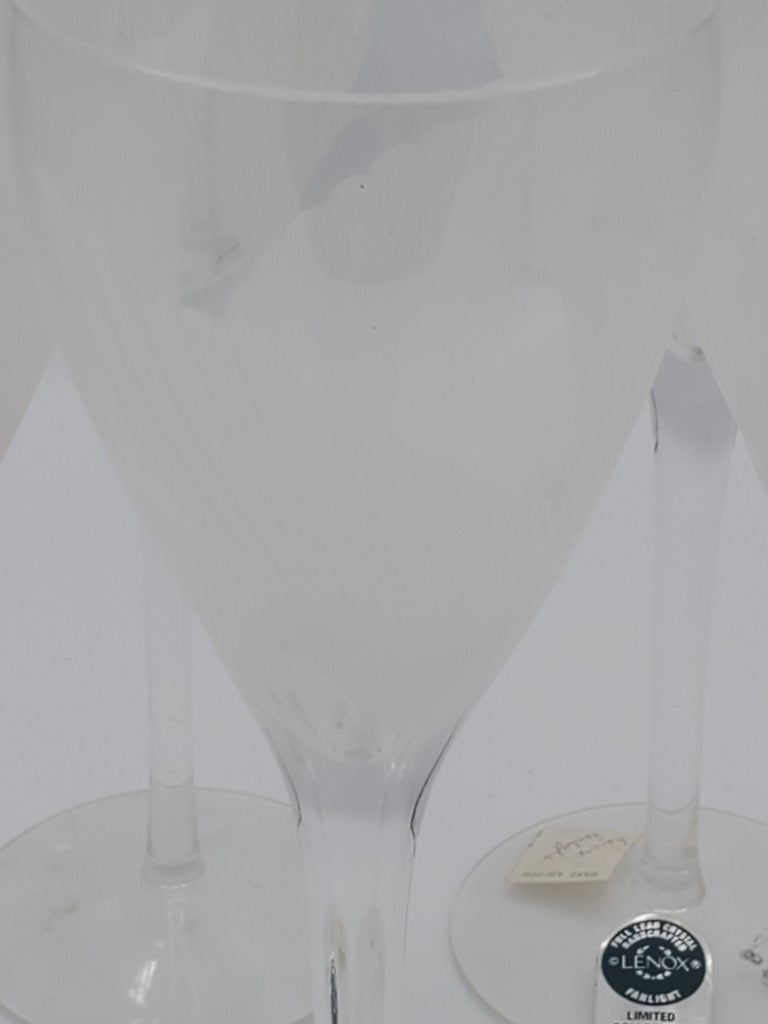 Set of 5 Lenox Crystal Fanlight Water Goblets LK