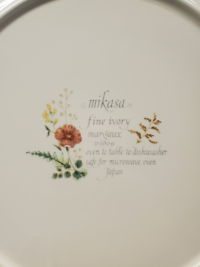 Set of 5 Mikasa Margaux Dinner Plates LK