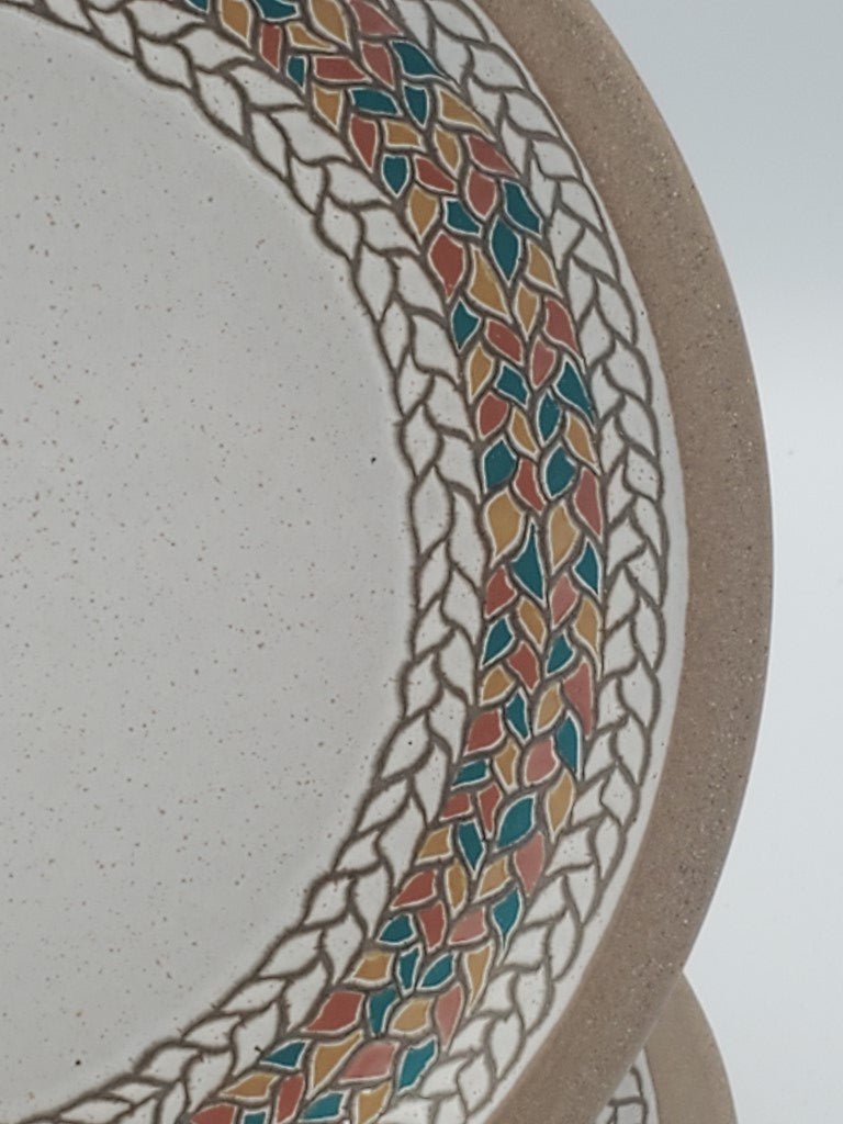 Set of 3 W R Midwinter Braid Dinner Plates LK