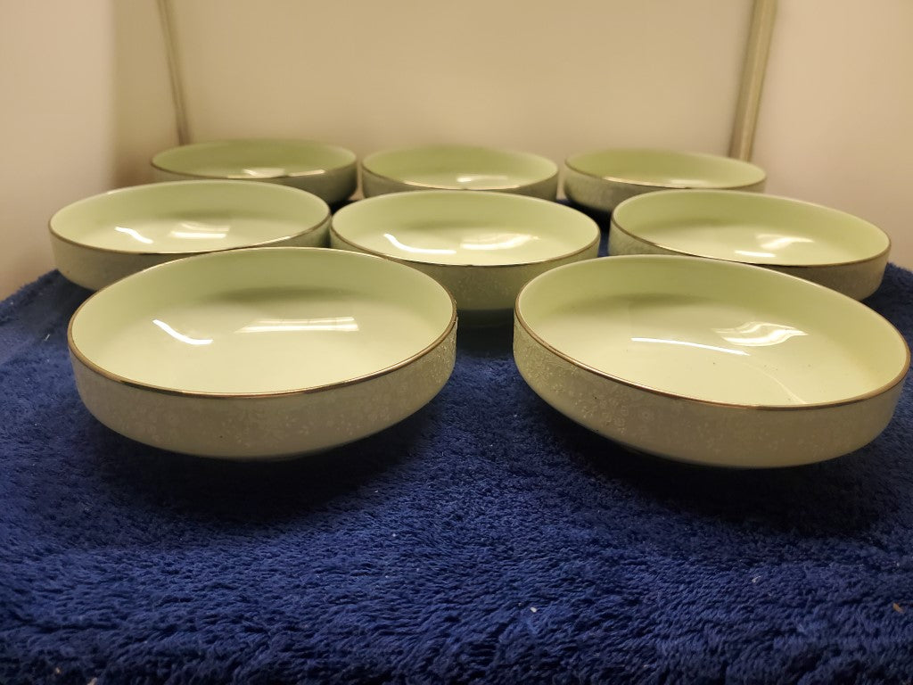 Set of 8 Noritake Honor Green Fruit Bowls LK