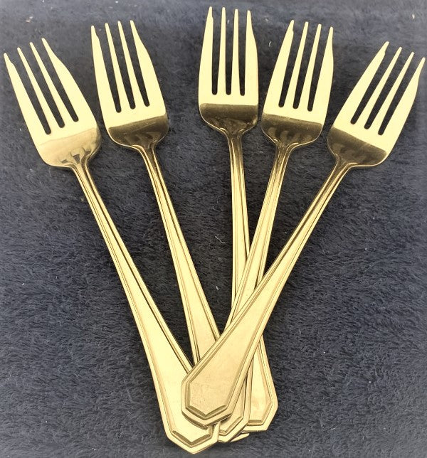 Set of 5 Wallace Casino (Stainless) Individual Salad Forks