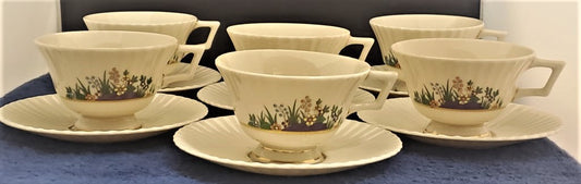 Set of 6 Lenox Rutledge Cup & Saucer Sets