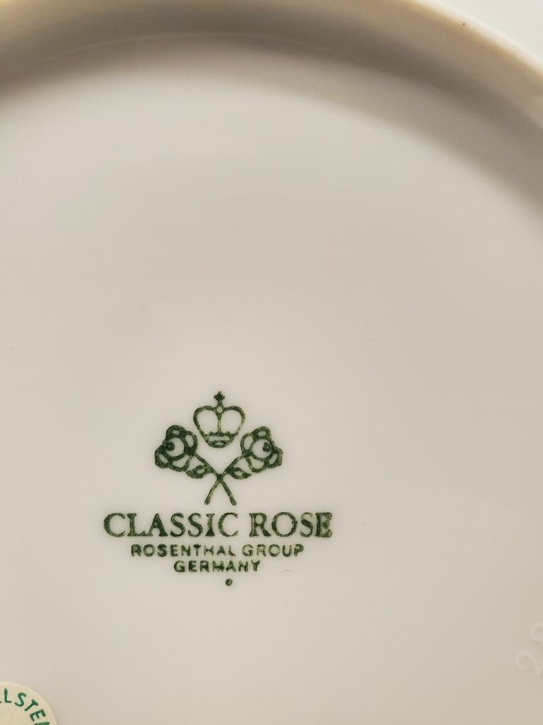 Set of 2 Rosenthal Sanssouci Rose White (Gold Trim) Rim Soup Bowls LK