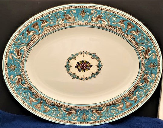 Wedgwood Florentine Turquoise (W2714) CTR Design 14" Oval Serving Platter LK