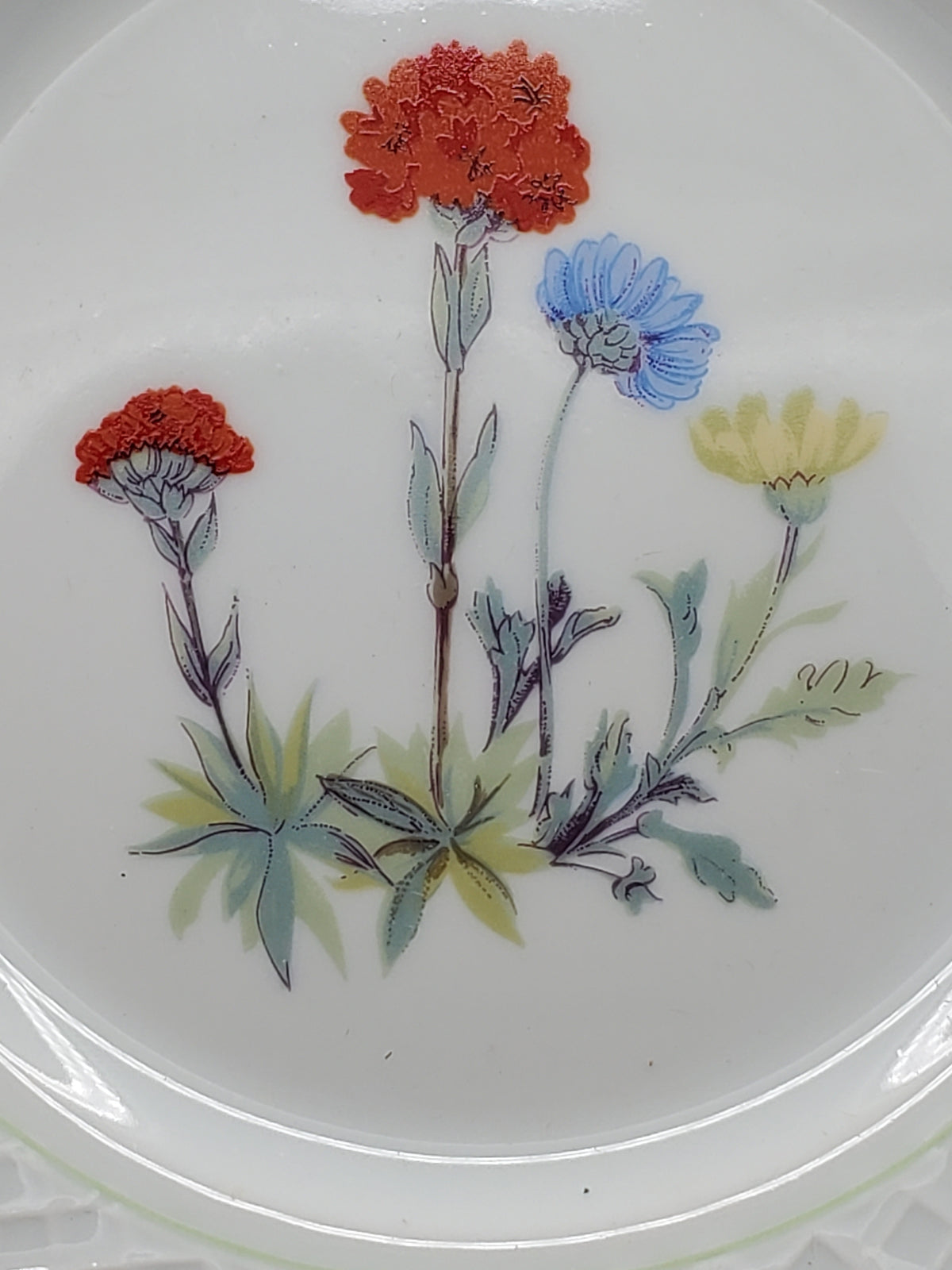Philippe Deshoulieres Louis Lourioux Wild Flower Lot of Seven Pieces - Salad Bread Plates Cup & Saucer LK