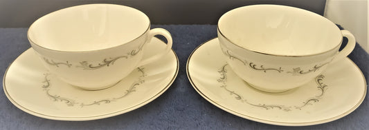 Set of 2 Royal Doulton Coronet Cup & Saucer Sets