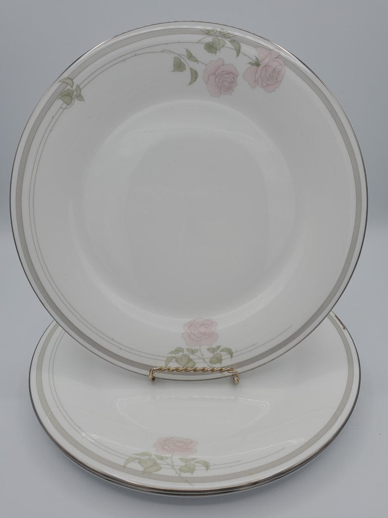 Set of 3 Royal Doulton Twilight Rose Dinner Plates LK