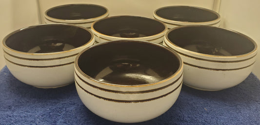 Set of 6 Denby Vanilla Cereal Bowls LK