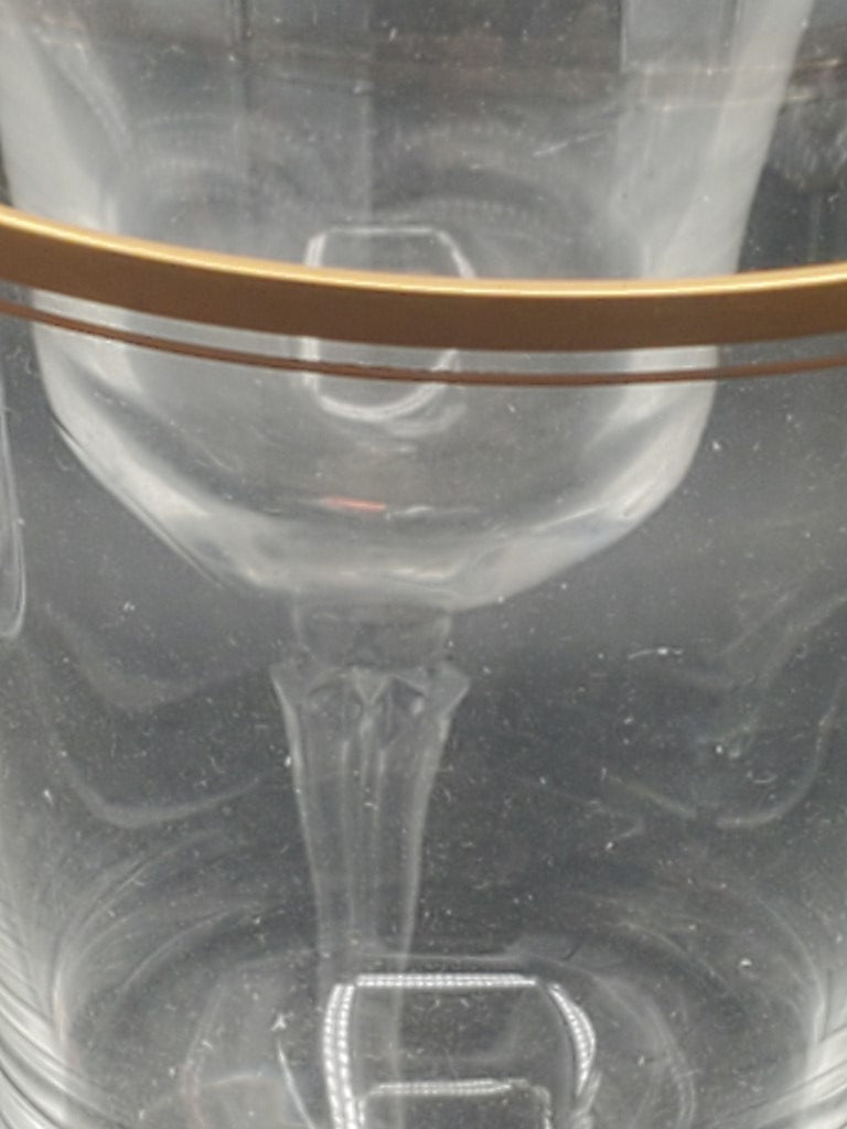 Set of 4 Gorham Theme Gold Wine Glass LK