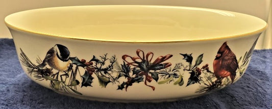 Lenox Winter Greetings 10" Oval Vegetable Bowl
