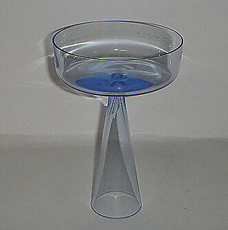Set of 4 J.L. Coquet Pythagore Blue Champagnes / Sherbets Saucers