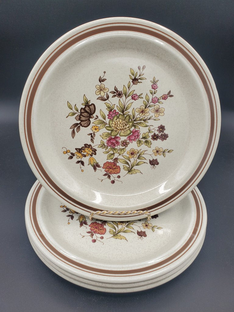 Set of 4 Royal Doulton Gaiety Dinner Plates LK