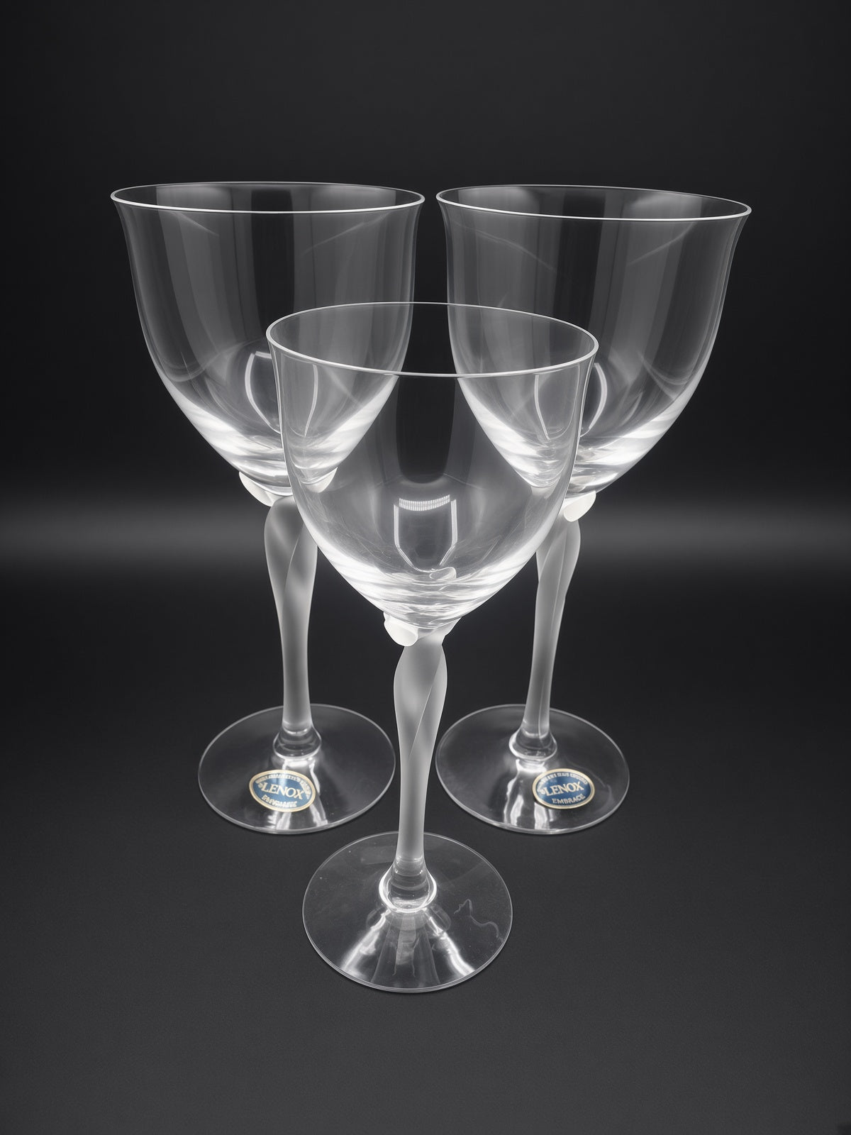 Lenox Embrace Lot of 3 Goblets LK