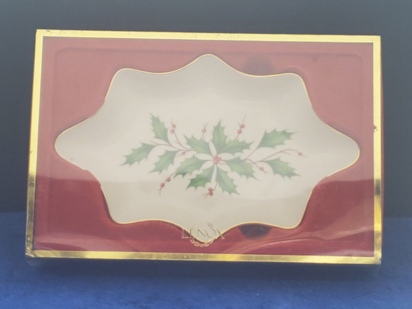 Lenox Holiday (Dimension) Holly Candy Dish NIB