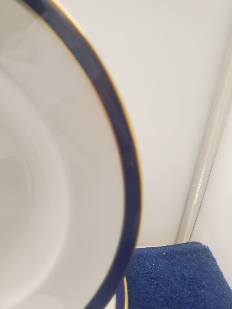 Set of 3 Spode Consul Cobalt Rim Soup Bowls LK