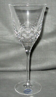Varga Art Crystal Etched Crown Wine Glass