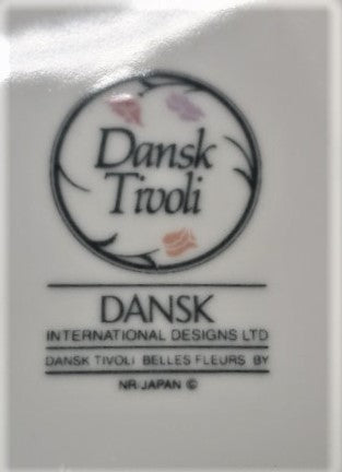 Set of 6 Dansk Belles Fleurs Gray Cup & Saucer Sets LK