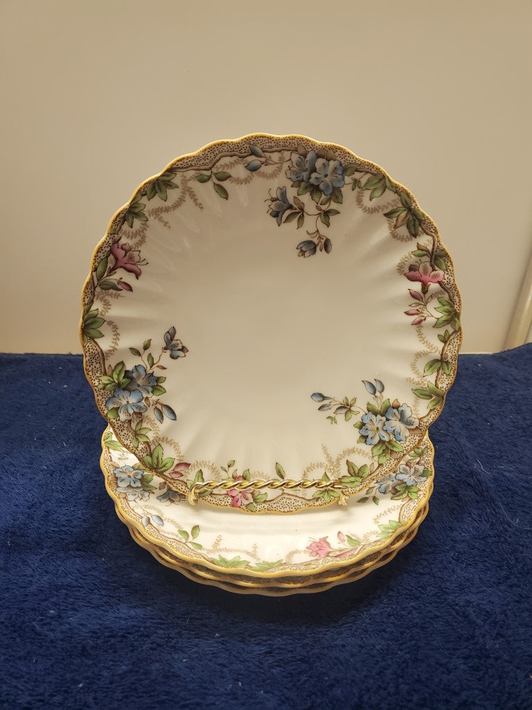 Set of 4 Spode Eloise Blue Bread & Butter Plates LK