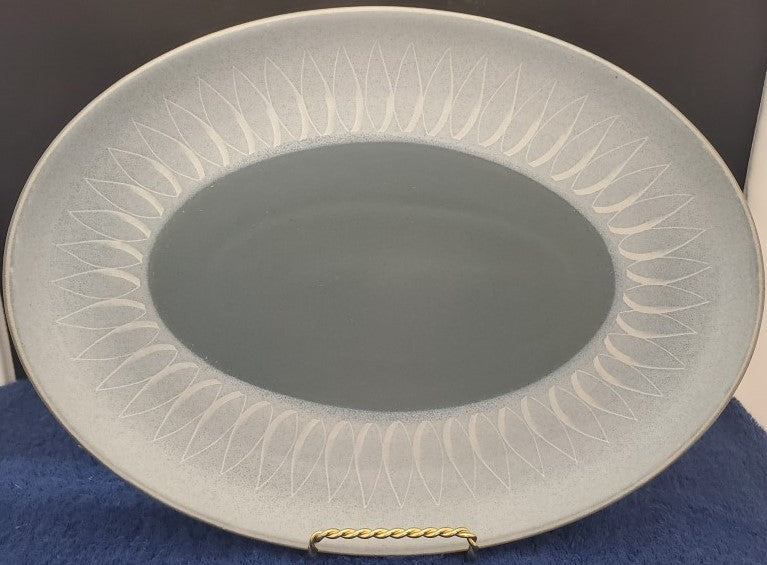 Denby Echo Blue 12" Oval Serving Platter LK