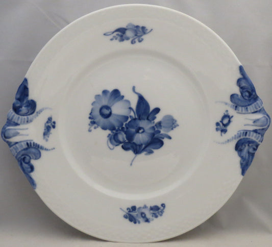Royal Copenhagen Blue Flowers Braided Handled Cake Plate (8162)