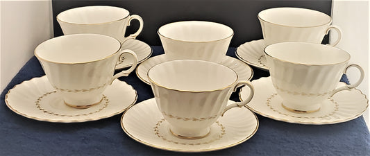 Set of 6 Royal Doulton Adrian Cup & Saucer Sets
