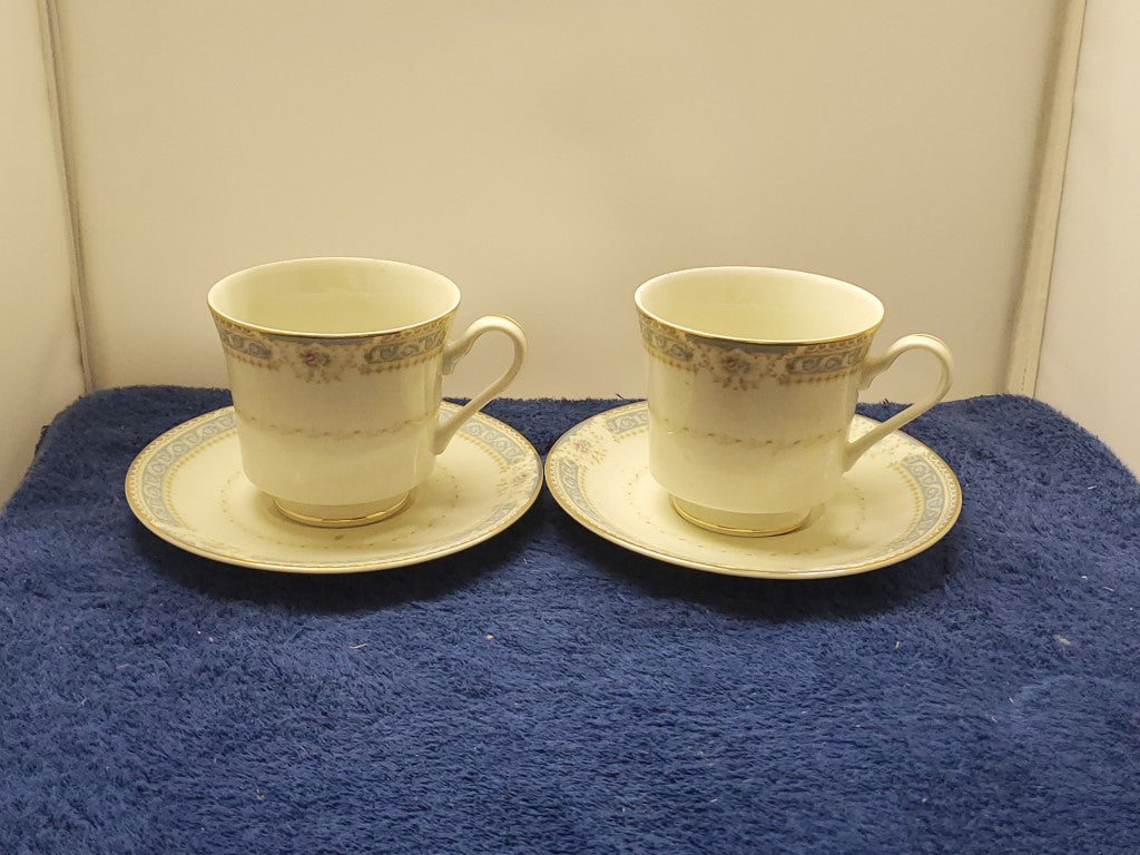 Set of 2 Mikasa Lexington Cup & Saucer Sets LK