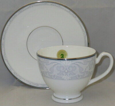 Set of 4 Waterford Alana Footed Cup & Saucer Sets