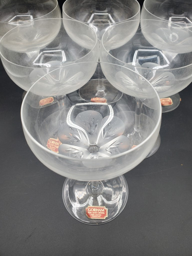 Set of 6 Gorham Acacia Champagne/Tall Sherbets LK