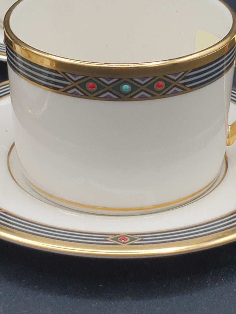 Set of 4 Lenox Melisande Cup & Saucer Sets LK