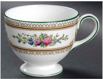 Set of 5 Wedgwood Columbia White (W595) Footed Cup Leigh Shape