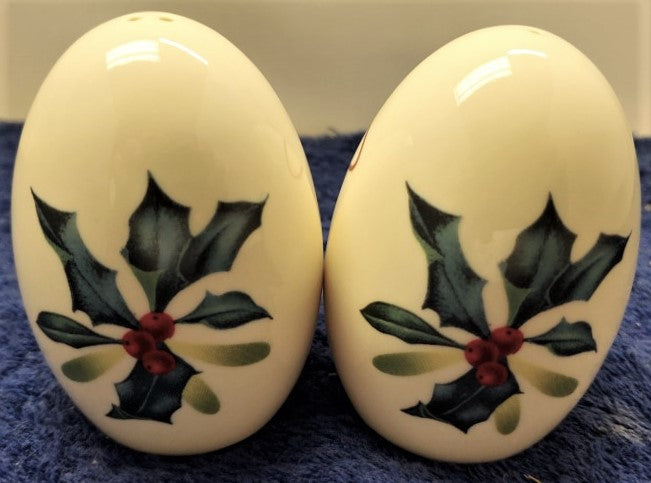Lenox Winter Greetings Egg Shaped Salt & Pepper Set –