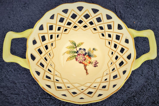 Herend Queen Victoria (VBO) Open Weave Basket (7413)