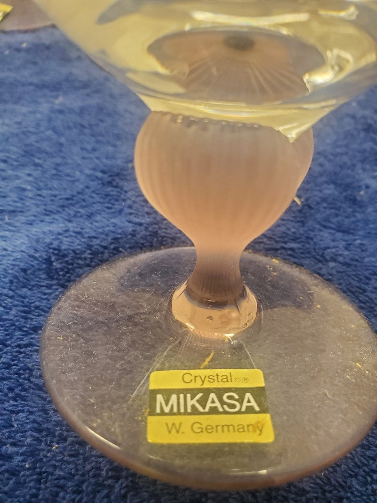 Set of 5 Mikasa Sea Mist Coral Frosted Iced Teas LK