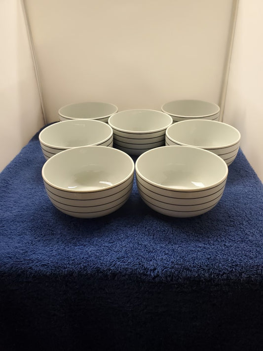 Set of 7 Vista Alegre Block Harmony - Fado Coupe Cereal Bowls LK