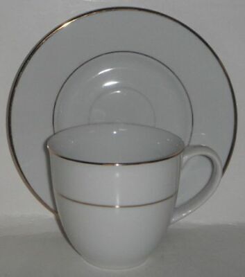 Set of 2 Astor Place Gold Line Cup & Saucers