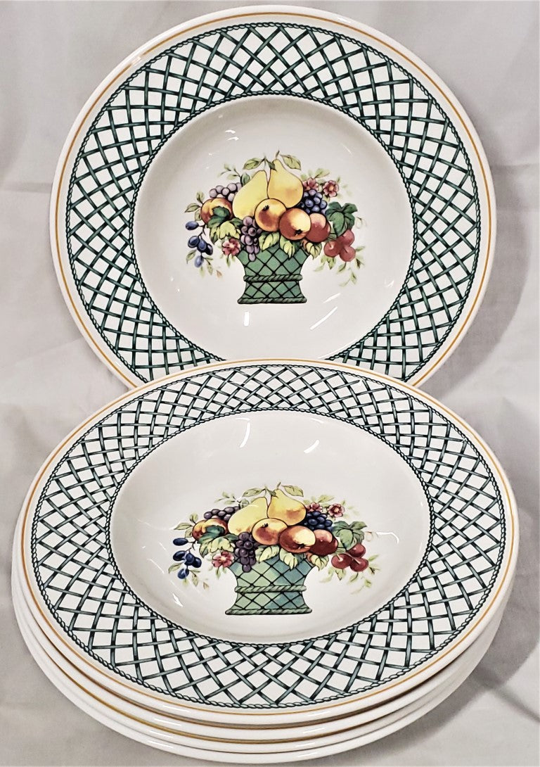 Set of 4 Villeroy & Boch Basket Salad Plates