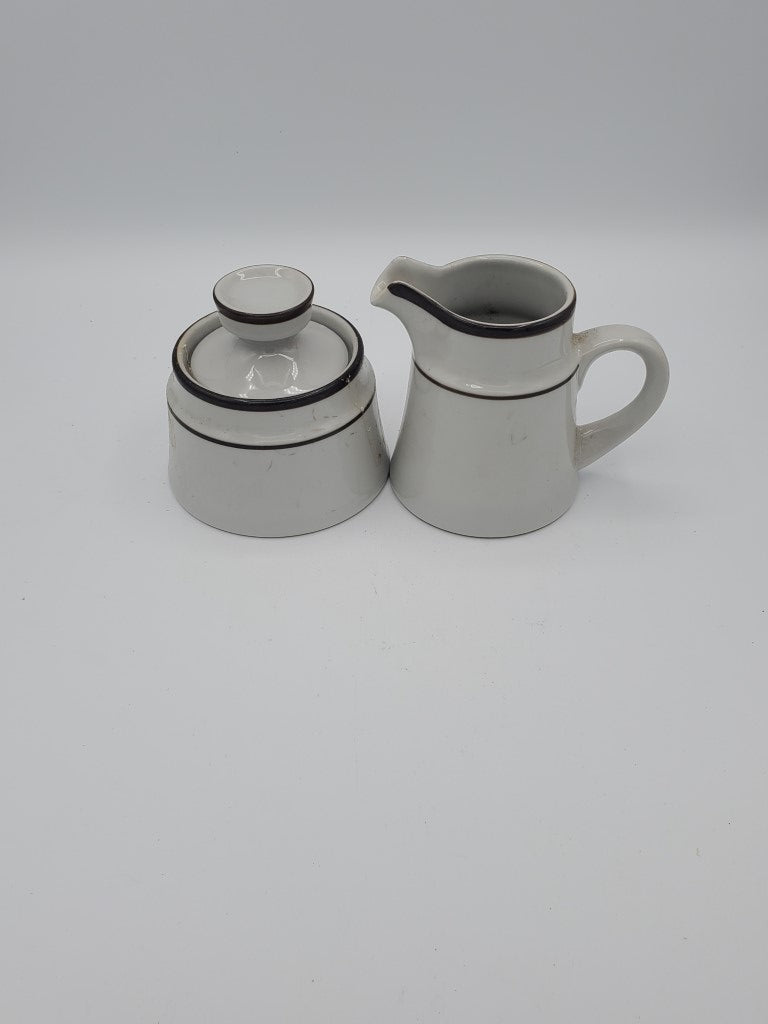 Noritake Tundra Creamer & Sugar Bowl with Lid LK