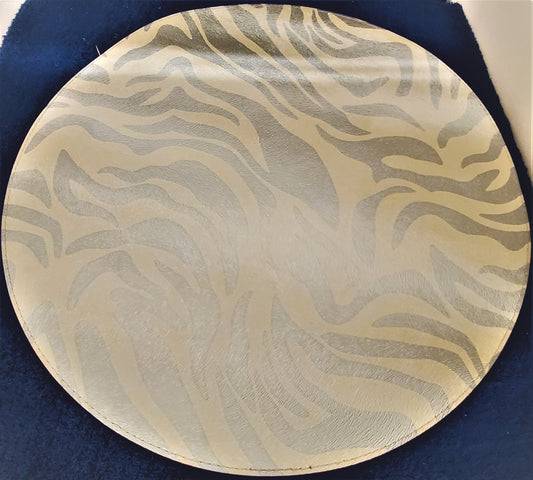 Bodrum Safari Leather Round Mat Set of 6