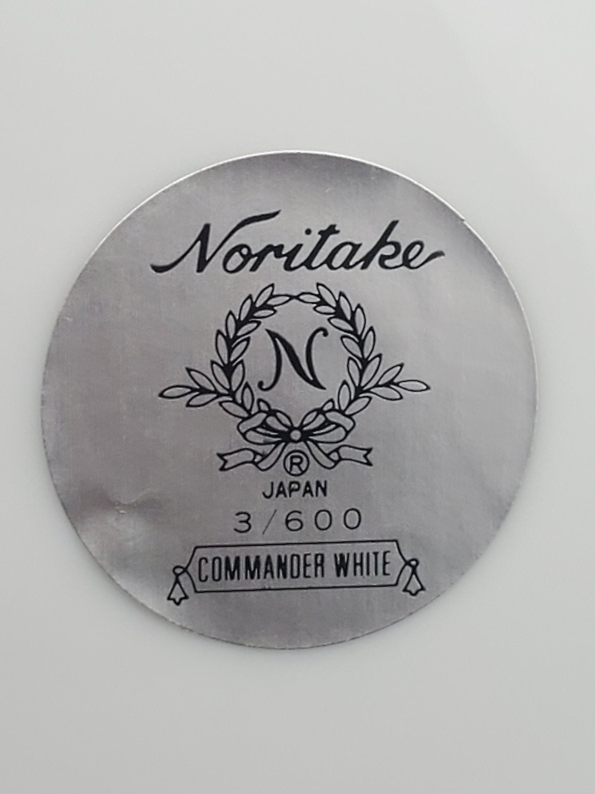 Set of 5 Noritake Commander White Dinner Plates