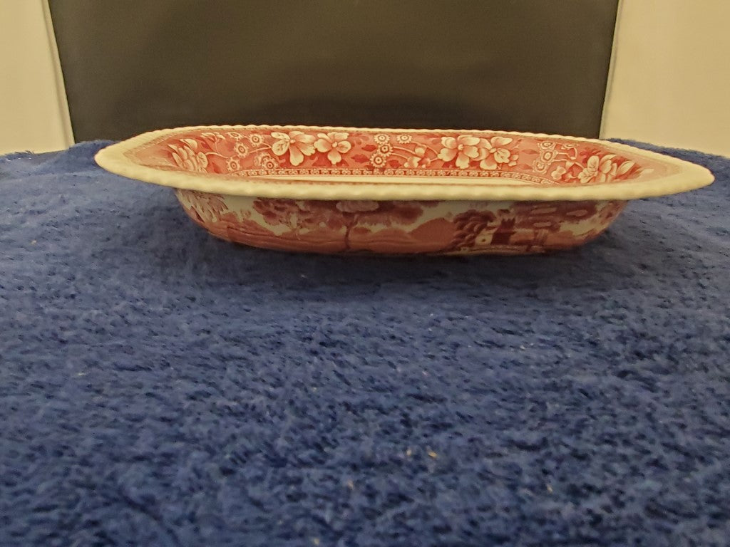 Spode Tower Pink (Older BS) Oval Vegetable Bowl