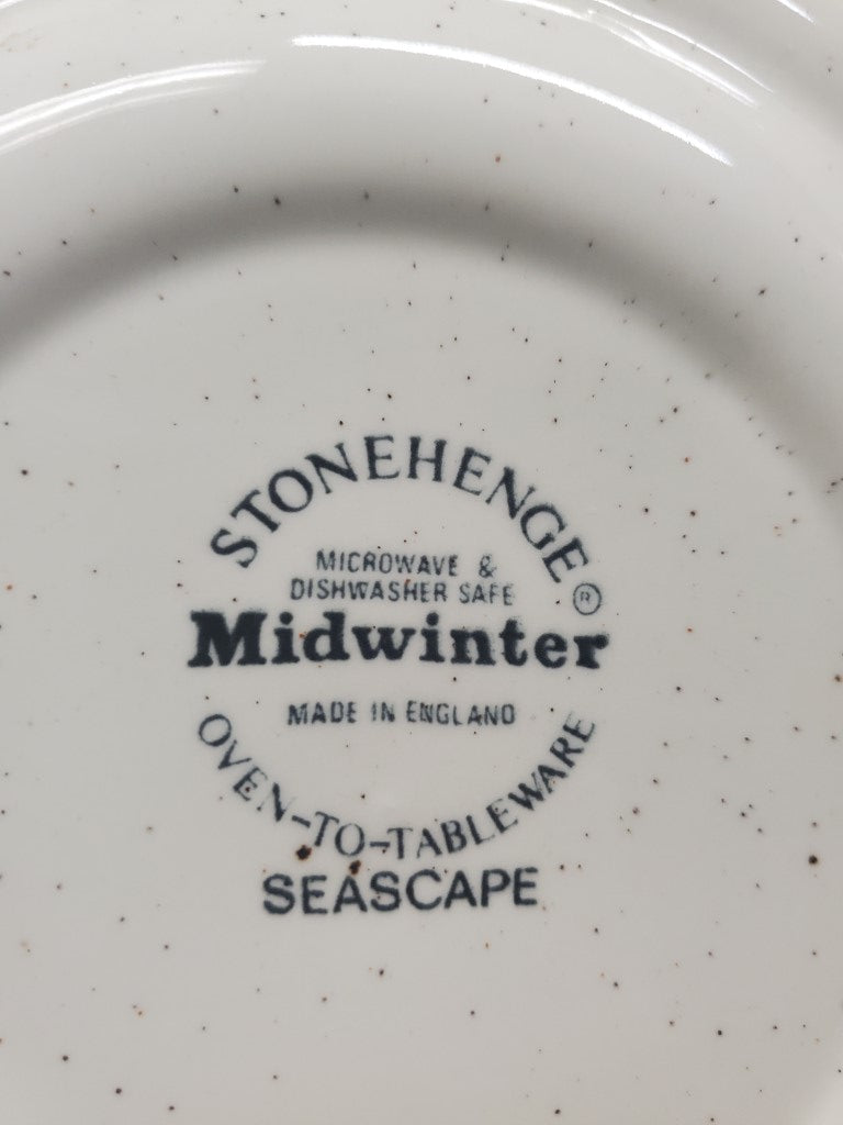 Set of 4 Stonehedge Midwinter Seascape Bread & Butter Plates LK