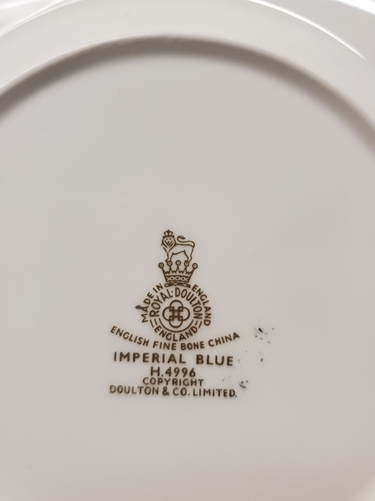 Set of 2 Royal Doulton Imperial Blue Salad Plates