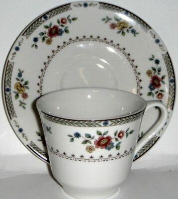 Set of 4 Royal Doulton Kingswood Flat Cup & Saucer Sets
